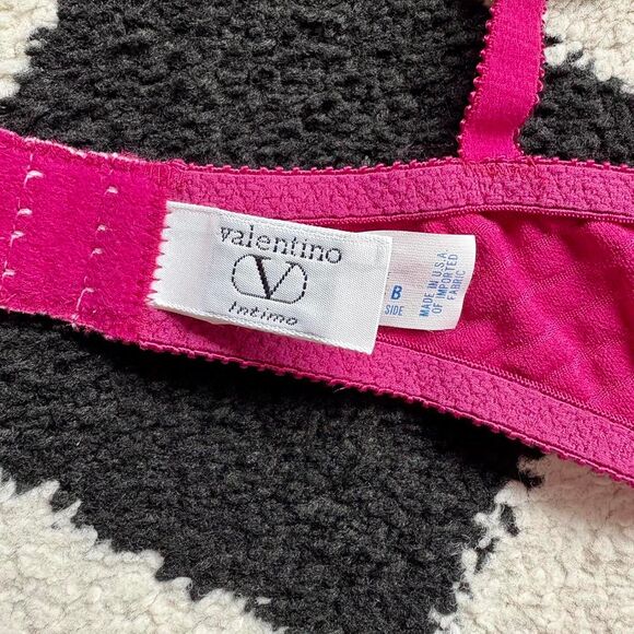 NWT Valentino Intimo Burgundy Satin Lace Bra 34B - Picture 4 of 7